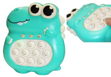 GRA POPPIT DINOZAUR MUZYKA LED ZRĘCZNOŚCIOWA 15CM E2305 EMAJHURTOWNIA