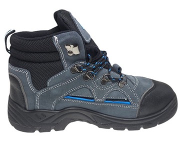 Buty robocze TRZEWIKI OCHRONNE BTMAS SB SRC Stalowy PODNOSEK Skóra Welurowa