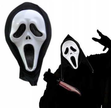 МАСКА КРИК с капюшоном Scream HALLOWEEN MASKS B