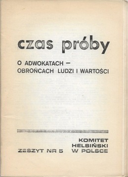2 obieg Czas próby O adwokatach - obrońcach [spis]
