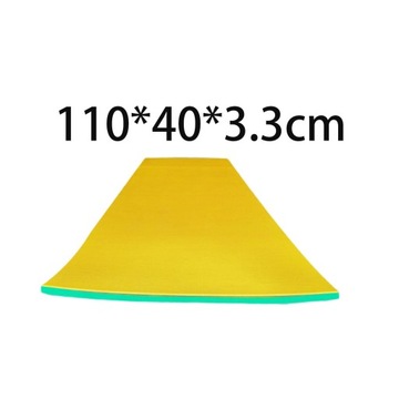 Mata do pływania na wodzie Pływająca tratwa do basenu 110 cm x 40 cm x 3,3 cm Żółto-zielona