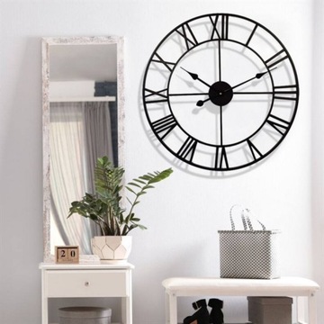 БОЛЬШИЕ МЕТАЛЛИЧЕСКИЕ НАСТЕННЫЕ ЧАСЫ В РЕТРО-ЛОФТЕ