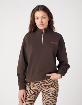 WRANGLER HALF ZIP SWEATSHIRT DELICIOSO BROWN W6Q5FAH38 L