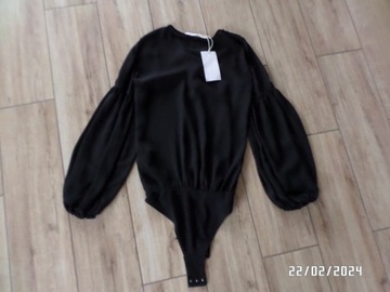 piękne czarne body-ZARA-rozmiar-XS/S