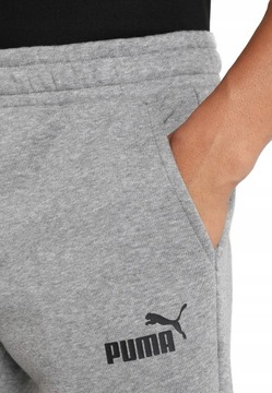 Puma spodnie dresowe męskie PUMA ESS LOGO PANTS TR CL 586716 03 szary r. XS