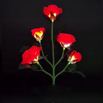 Декоративные светильники для сада на солнечных батареях Red Rose