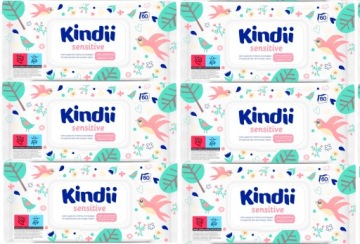 Kindii Sensitive Chusteczki Nawilżane 360 sztuk