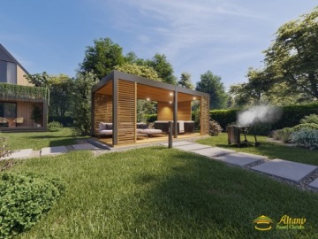 Беседка 31 СОВРЕМЕННАЯ С ПОДСВЕТКОЙ САДОВАЯ Беседка ПРОИЗВОДИТЕЛЬ - СКИДКА 16%