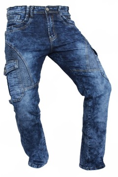 Мужские джинсы-карго с легкой строчкой