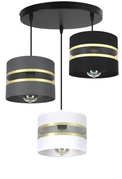 LAMPA WISZĄCA ŻYRANDOL PLAFON ZIELONY + ZŁOTO LED
