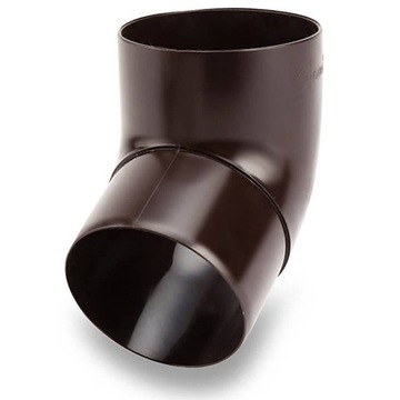 Kolano 67° PCV do rury spustowej 80mm GALECO PVC ciemnobrązowy RAL 8019
