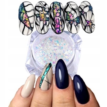 PYŁEK EFEKT SZKŁA do paznokci - Magic Shards - MIX