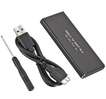 ADAPTER DYSKU KIESZEŃ NA DYSK SSD M.2 SATA NGFF OBUDOWA USB-C 3.0 M2 AK96