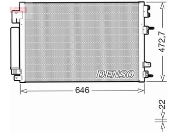 DENSO DCN13021 KONDENZÁTOR KLIMATIZACE