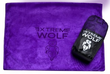 Ręcznik sportowy Extreme Wolf z mikrofibry fiolet