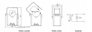 SCT036TS-250A/5A 1% przekładnik prądowy