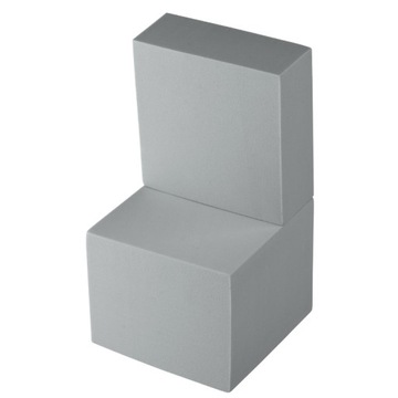 Кубовидный куб 10х8см СЕРЫЙ ФОТО СЕРЫЙ