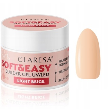 Claresa żel budujący do paznokci LIGHT BEIGE 12g