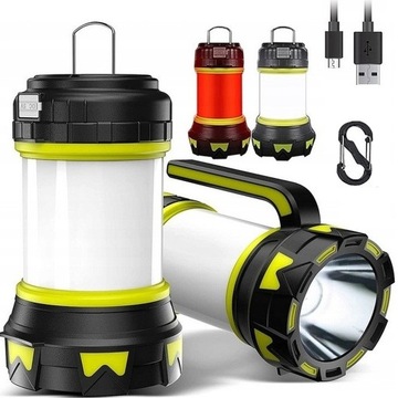Latarka LED MOCNA lampa KEMPINGOWA HAK do zawieszenia TURYSTYCZNA reflektor