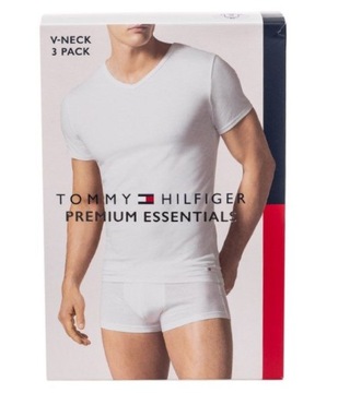 A14 TOMMY HILFIGER t-shirt koszulka V-NECK 3 PACK roz. S