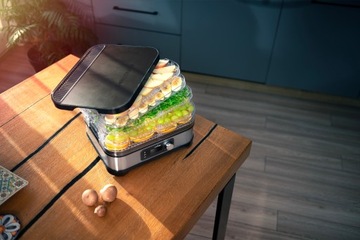 СУШИЛКА ДЛЯ ГРИБОВ, ФРУКТОВ И ОВОЩЕЙ, КОМФОРТНЫЙ ТАЙМЕР, ВЫСОКАЯ МОЩНОСТЬ, 450ВТ, 5x