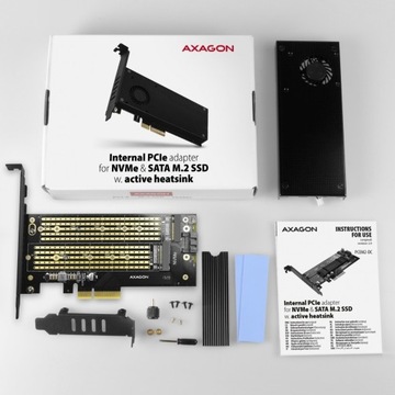 Адаптер для ПК на 2x SSD M2 SATA B-ключ, PCIe M-ключ