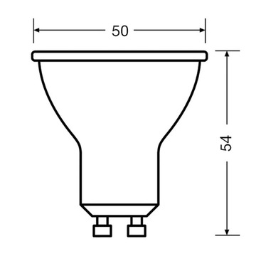 Светодиодная лампа GU10 6,9 Вт = 80 Вт 4000K 36° Черная OSRAM