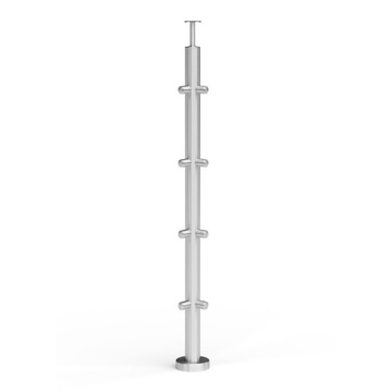 Słupek narożny Ø42,4 mm, 8 szt x Ø12,0 mm, szlif