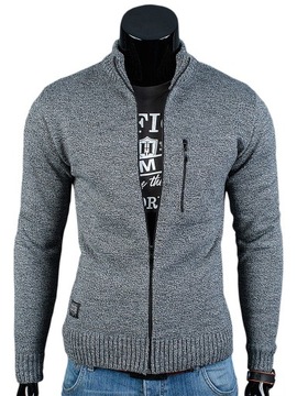 GRUBY Sweter ROZPINANY AS05 Szary__L_PRODUKT_PL