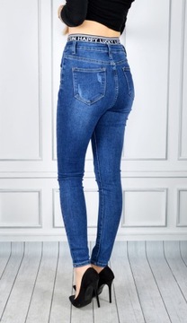 Damskie Spodnie Jeansy Jeansowe Modelujące SKINNY