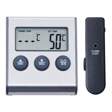Termometr Termostat Minutnik do Wędzarni Mięsa Elektroniczny Grill z Sondą