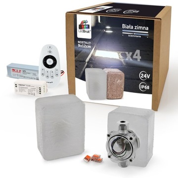 4x Kostka Brukowa LED LedBruk 24V 9X12cm BZ 5300K