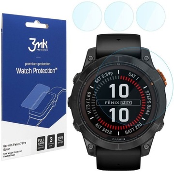 3x SZKŁO Hybrid 3mk do Garmin Fenix 7 Pro Solar