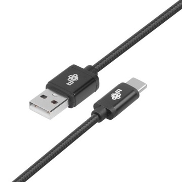 Кабель TB USB-USB C, 1,5 м, черный шнур премиум-класса