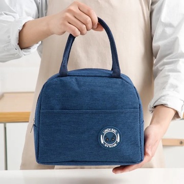 LUNCHBOX TORBA TERMICZNA NA ŻYWNOŚĆ NA JEDZENIE NIEBIESKA NA SUWAK