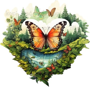 Naprasowanka Motyl Sztuka Las Natura 18