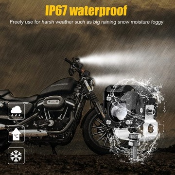 Мотоциклетные галогенные светодиодные фары со стробоскопом 9-30 В 6000LM XGETOP