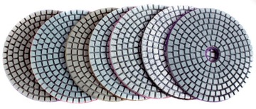 ДИСКИ ДЛЯ ВЛАЖНОЙ ШЛИФОВКИ ЗЕЛЕНОЙ ПЛИТКИ 7 шт + Диск