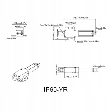 ЛИНЕЙНЫЙ ПРИВОД 100ММ 8ММ/С 70Н ЭЛЕКТРИЧЕСКИЙ 12В