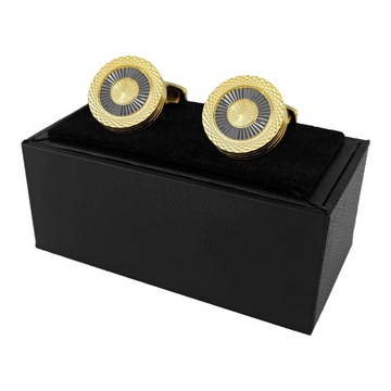 Złote Spinki Do Mankietów Koszuli Dla Kierowcy Felga Diamentowane Pudełko