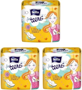 PAKIET Podpaski Bella for Teens 3x10=30szt