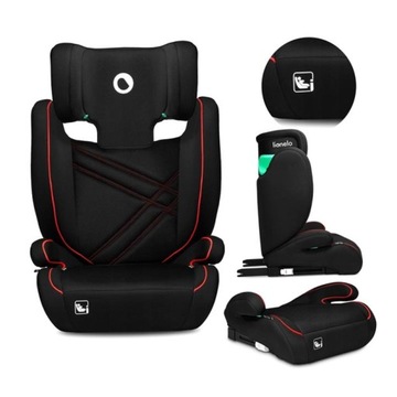 LIONELO FOTELIK SAMOCHODOWY HUGO I-SIZE ISOFIX PODSTAWKA SPORTY BLACK RED