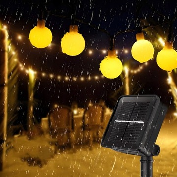 СОЛНЕЧНАЯ ГИРЛЯНДИЯ СОЛНЕЧНЫЕ ЛАМПЫ 50 СВЕТОДИОДОВ 7М САД СОЛНЕЧНЫЙ ДЛИННЫЙ СВЕТ