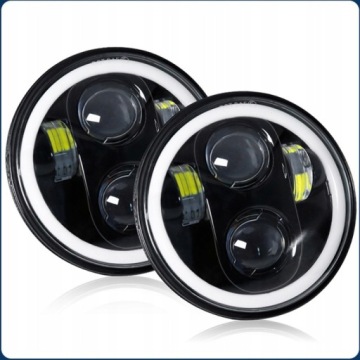 5.75 CALI REFLEKTOR LAMPA LED PRZEDNIA MOTOCYKL 60W cały ring HALOGEN motor