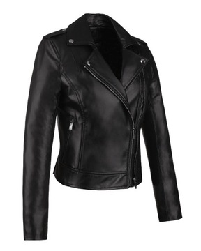 CZARNA SKÓRZANA RAMONESKA DAMSKA MIA S/36