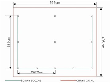 WIATA GARAŻOWA 595x495cm PŁYTA PVC PODWÓJNA V3