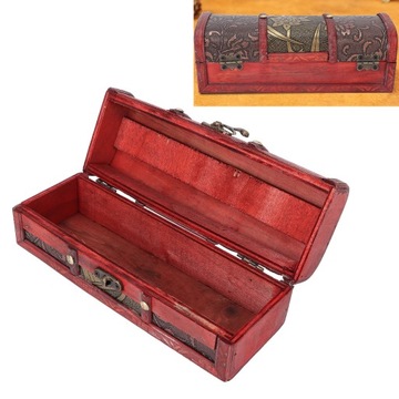 Retro Drewniane Pudełko z Biżuterią Elegancki