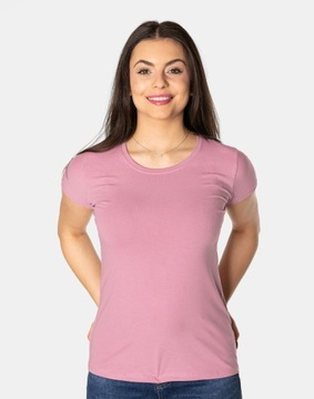 Koszulka Bluzka Damska Basic Bawełniana z Krótkim Rękawem T-Shirt TS03-5 L