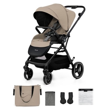 Kinderkraft Wózek spacerowy do 22kg przód/tył lekki i zwrotny YOXI Beżowy