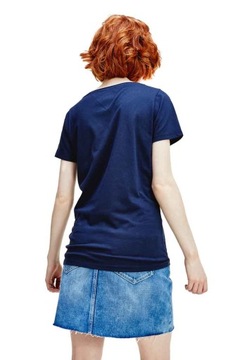 Tommy Jeans T-Shirt Logo V-Neck Tee rozmiar L